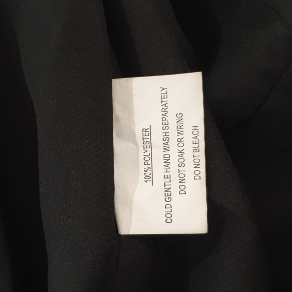 Here Comes The Sun Size 12 Black Strapless Jumpsuit Sheer Legs - Picture 10 of 10